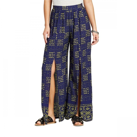 split front pants